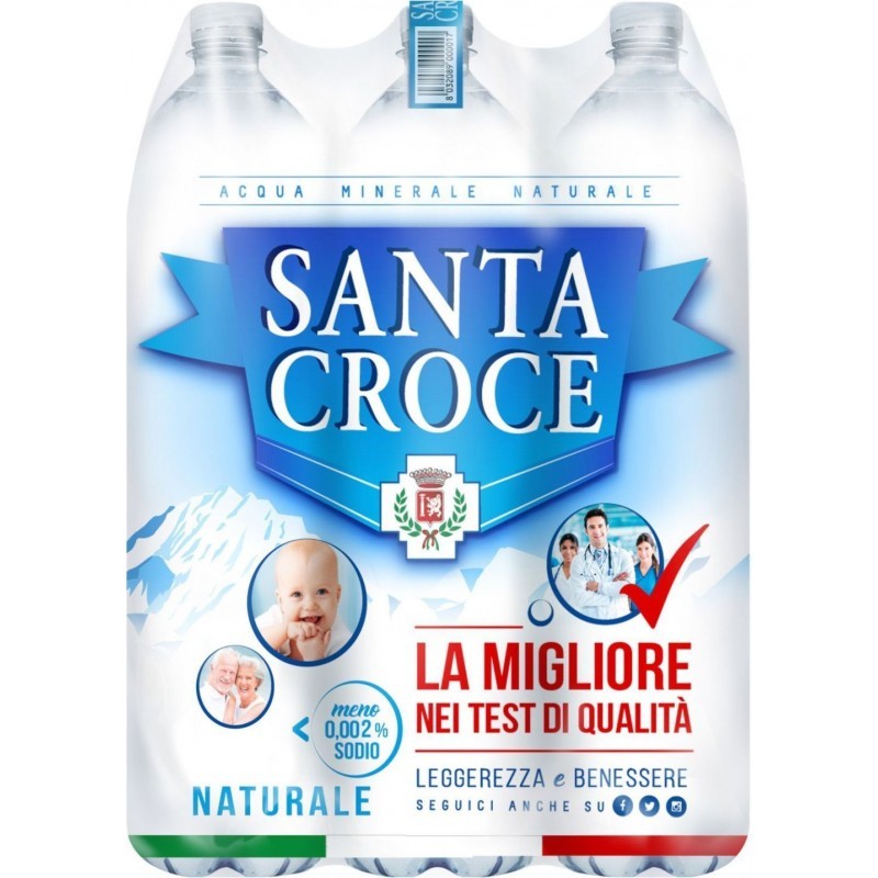 Santa Croce Acqua Naturale - 6 bottiglie da 2 lt