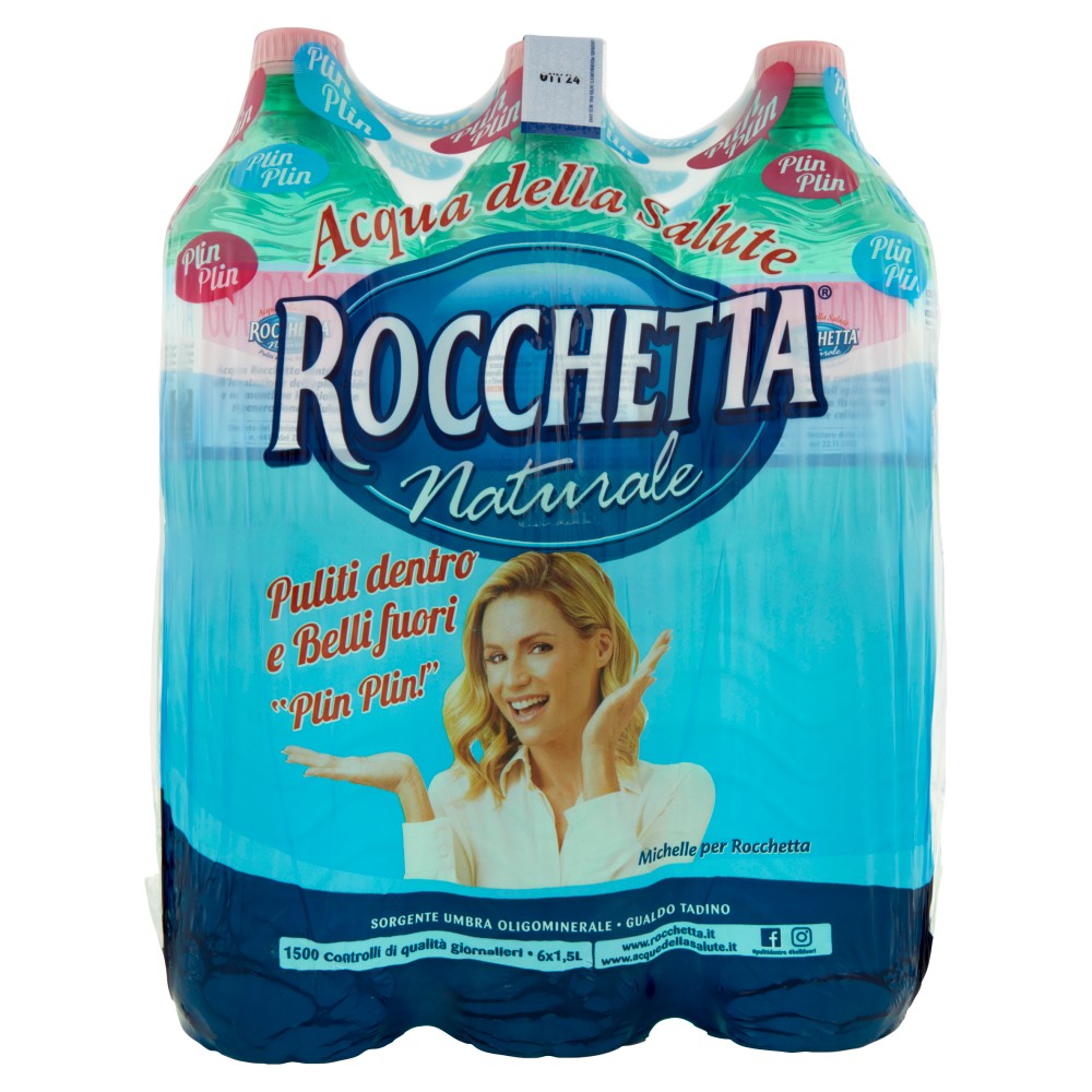 Rocchetta Acqua Naturale, 6 bottiglie da 1,5LT