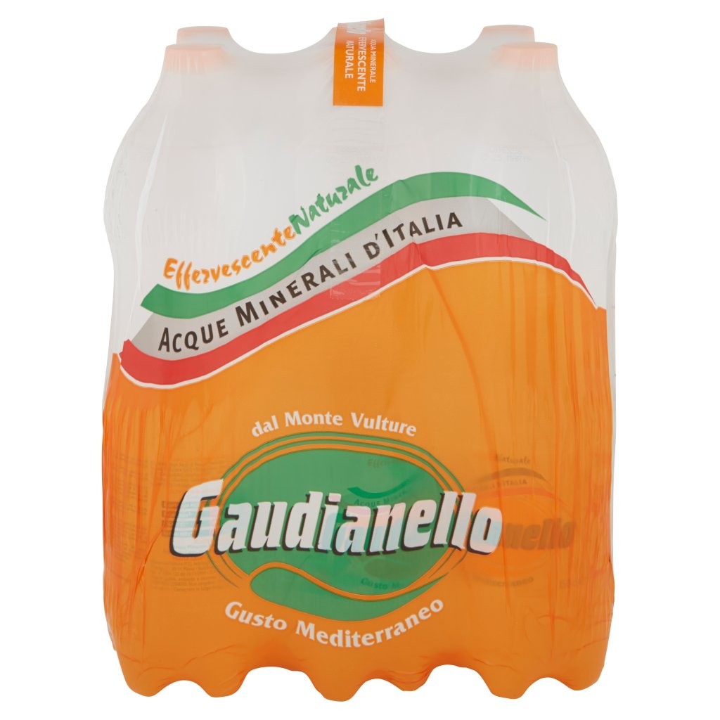 Gaudianello , Acqua Minerale Effervescente - 6 bottiglie da 1.5L