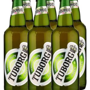 Tuborg Lager   Birra   Bottiglia in vetro da 66 cl – Confezione 15 bottiglie