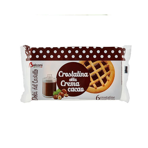 BALCONI DOLCI DEL CASTELLO CROSTATINA ALLA CREMA CACAO 6 PEZZI 240GR