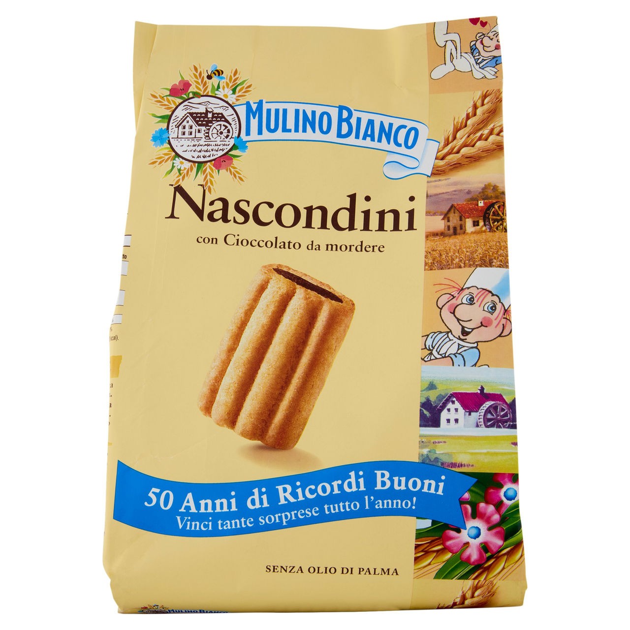 Mulino Bianco Nascondini,Biscotti con Cioccolato da Mordere, 330g