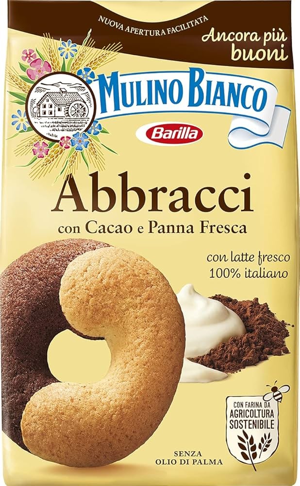 00622-1 MULINO BIANCO ABBRACCI, BISCOTTI CACAO E PANNA FRESCA, 350G& BSP