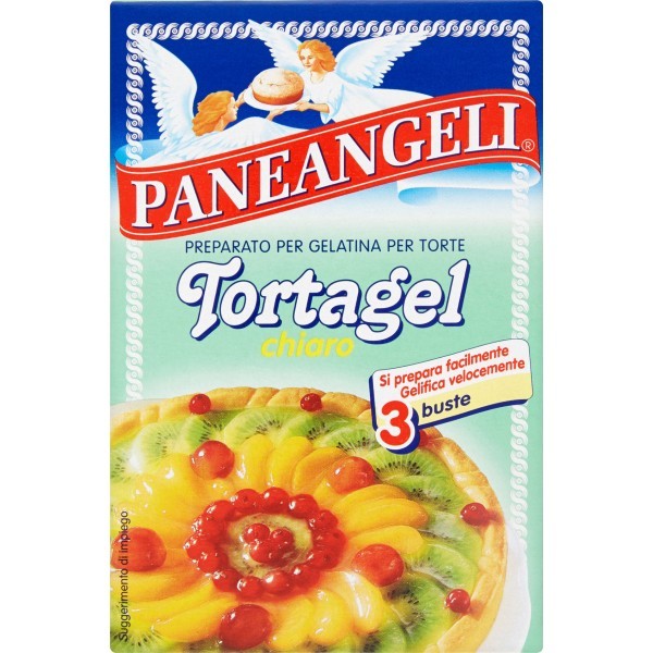PANEANGELI TORTAGEL, PREPARATO PER GELATINE PER TORTE , CONFEZIONE DA 3 BUSTE, 42G
