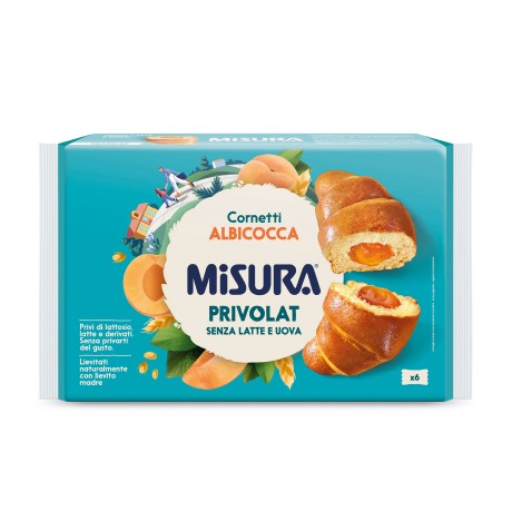 Misura Privolat Cornetti Albicocca Senza Latte e Uova 298g