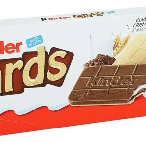 FERRERO KINDER CARDS LATTE CACAO 128 G, (5 PACCHETTI DA 2 BISCOTTI CIASCUNO)