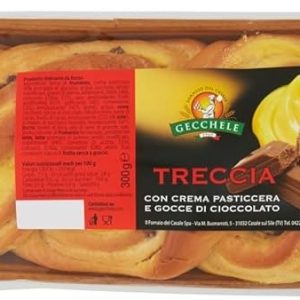 Gecchele Treccia con Crema Pasticcera e Gocce di Cioccolato 300g