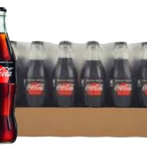 Coca-Cola Zero Bottiglia in Vetro 330 ml, confezione da 24 pezzi