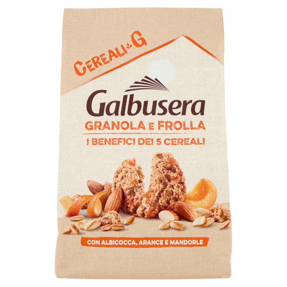 GALBUSERA CEREALI G GRANOLA E FROLLA CON ALBICOCCA, ARANCE E   MANDORLE 300GR