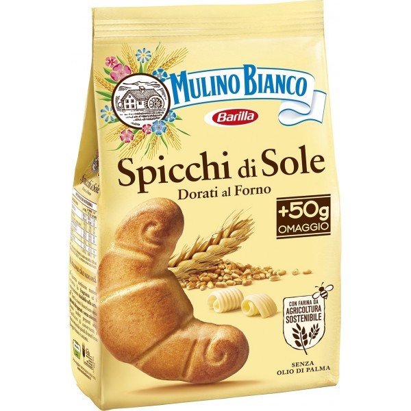 MULINO BIANCO SPICCHI DI SOLE,BISCOTTI DORATI AL FORNO, 400G
