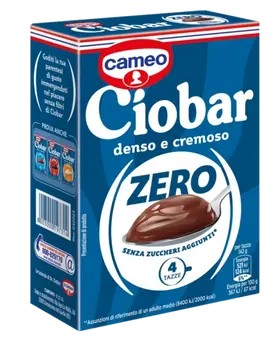 Cameo Ciobar Cioccolata Zero, Senza Zuccheri Aggiunti, Confezioni da 4 buste, 76g