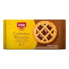 Schär Crostatina Nocciola, Crostatine con Crema di Nocciole e Cacao, Senza Glutine, 152g