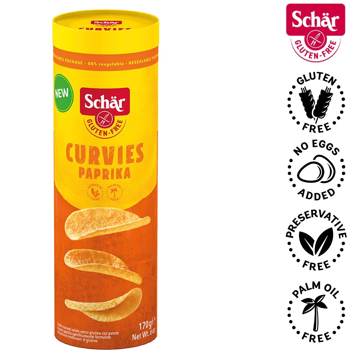Schär Patatine Curvies Paprika 170g