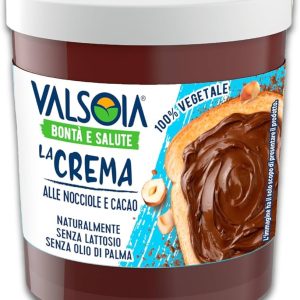 VALSOIA,CREMA SPALMABILE VEGETALE ALLA NOCCIOLA E CACAO , 200G