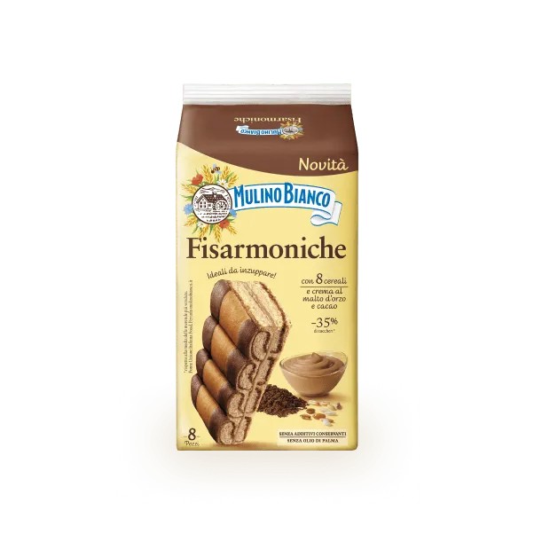 &NBSP MULINO BIANCO FISARMONICHE, MERENDINA CON 8 CEREALI FARCITA CON CREMA AL MALTO D'ORZO E CACAO, 264 G
