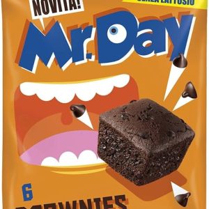 Mr. Day Brownies Merendine al Cioccolato Fondente con Gocce di Cioccolato Senza Lattosio 210g