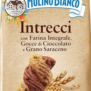 &NBSP MULINO BIANCO INTRECCI&NBSP  BISCOTTI CON FARINA INTEGRALE, GOCCE DI CIOCCOLATO E GRANO SARACENO 300G