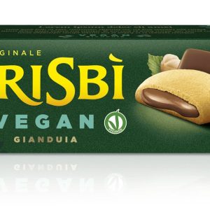Matilde Vicenzi Grisbì Vegan Gianduia,Biscotti Vegani di Pasta Frolla, Ripieni di Morbida Crema al Gianduia, 135g