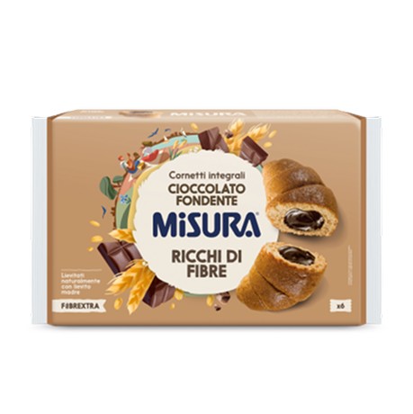 &amp BSP MISURA FIBREXTRA CORNETTI INTEGRALI CIOCCOLATO FONDENTE, RICCHE DI FIBRE, 300G