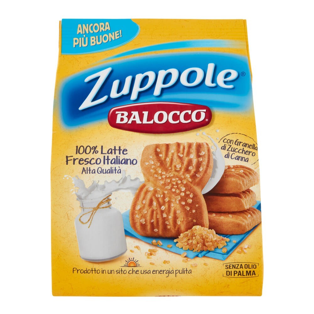 Balocco Zuppole, Biscotti con Latte Fresco Italiano, 700g