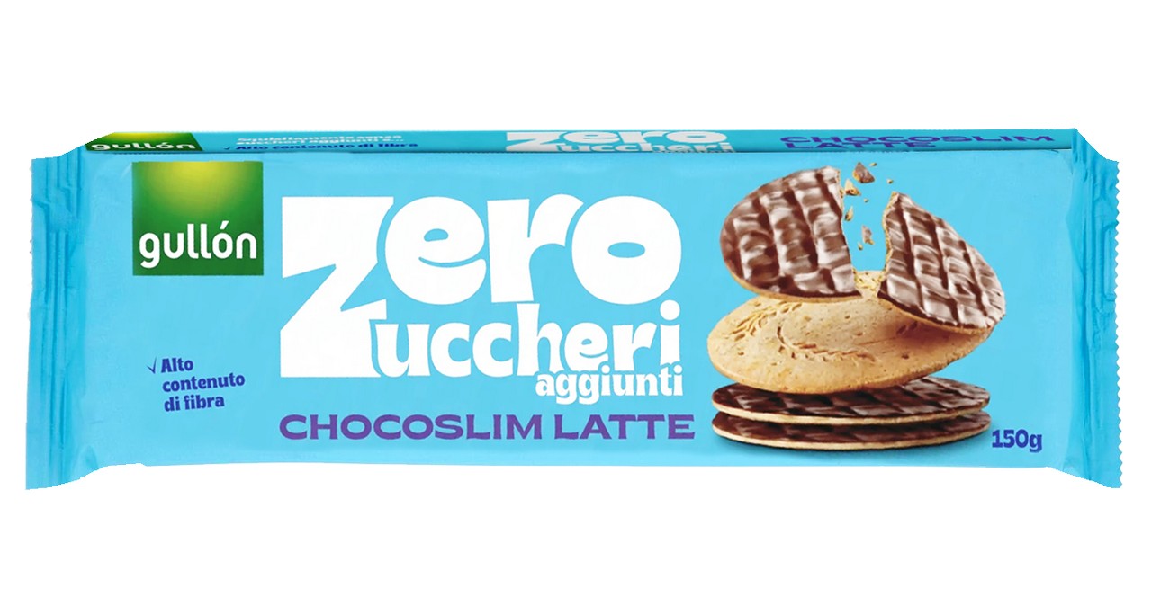 13636-1 Gullon ChocoSlim Latte, Biscotti Zero Zuccheri Aggiunti, 150g