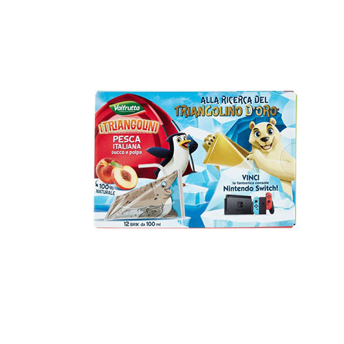 VALFRUTTA I TRIANGOLINI PESCA SUCCO E POLPA ML100X12
