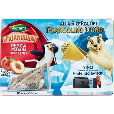 &NBSP VALFRUTTA I TRIANGOLINI PESCA ITALIANA SUCCO E POLPA. 12 BRIK DA 100 ML