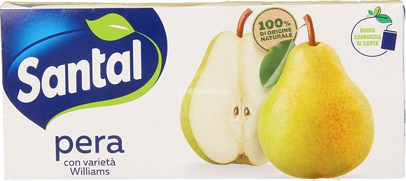 &NBSP SANTAL SUCCHI DI FRUTTA GUSTO PERA, CONFEZIONE CONTIENE 3 BARATTOLI IN BRICK DA 200ML, 600ML