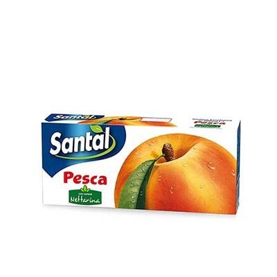 &NBSP SANTAL SUCCHI DI FRUTTA GUSTO PESCA, CONFEZIONE CONTIENE 3 BARATTOLI IN BRICK DA 200ML, 600ML