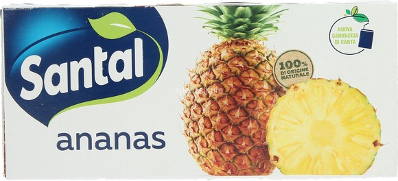 &NBSP SANTAL SUCCHI DI FRUTTA GUSTO ANANAS, CONFEZIONE CONTIENE 3 BARATTOLI IN BRICK DA 200ML, 600ML