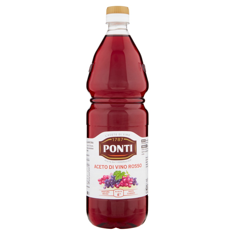 PONTI ACETO DI VINO ROSSO IN BOTTIGLIA PET 1LT