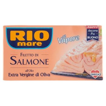 &NBSP RIO MARE FILETTIO DI SALMONE ALL'OLIO EXTRA VERGINE DI OLIVA, COTTO AL VAPORE, GR150