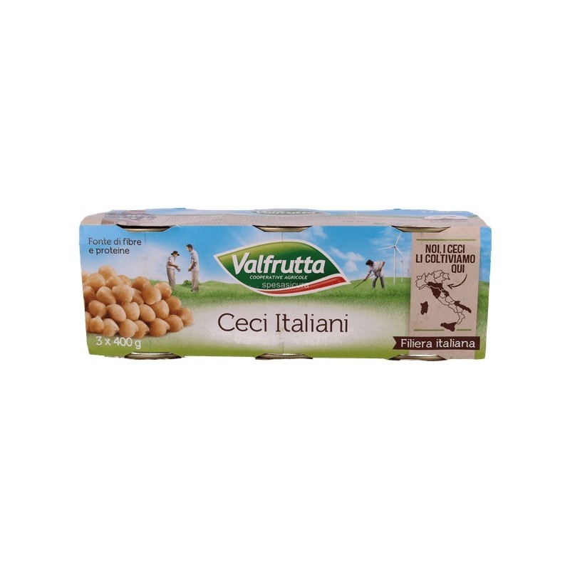 Valfrutta Ceci Italiani in Scatola gr400x3