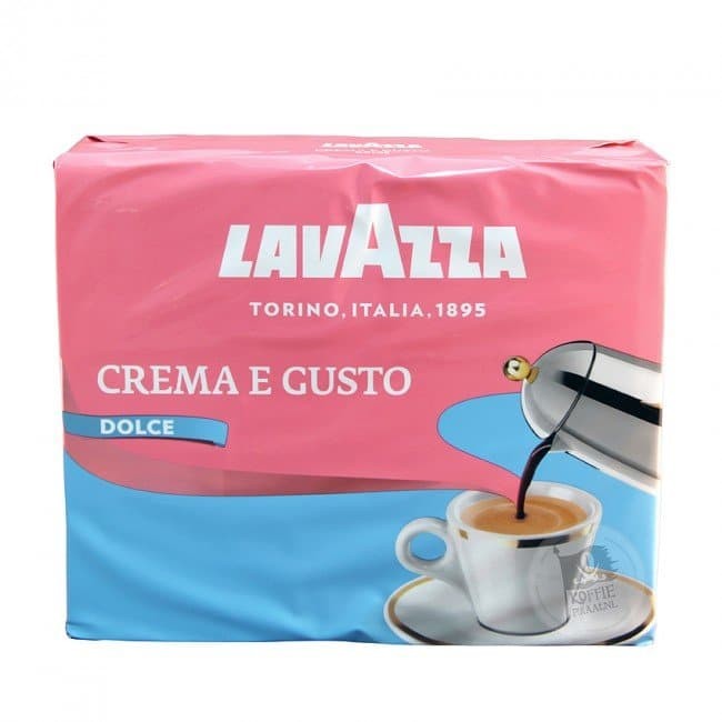 Lavazza Caffè Macinato Crema e Gusto Dolce, Confezione da 2 pacchi da 250gr, 500gr