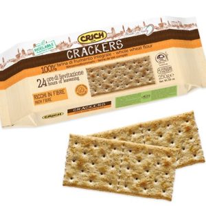 CRICH CRACKERS 100%FARINA DI FRUMENTO INTEGRALIE 250GR