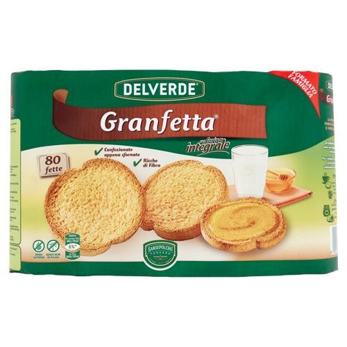 SANSEPOLCRO TOSCANA DELVERDE GRANFETTA CON FARINA INTEGRALE   80 FETTE, 600GR