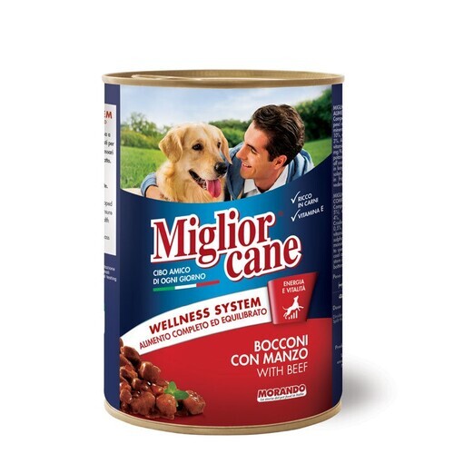 MIGLIOR CANE BOCCONI CON MANZO 405GR