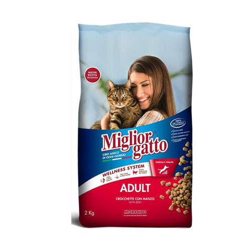 MIGLIOR GATTO ADULT CROCCHETTE CON MANZO 2KG
