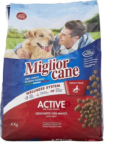 MIGLIOR CANE ACTIVE CROCCHETTE CON MANZO 4KG