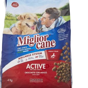 Morando Miglior Cane Active Crocchette con Manzo, Sacco 4kg