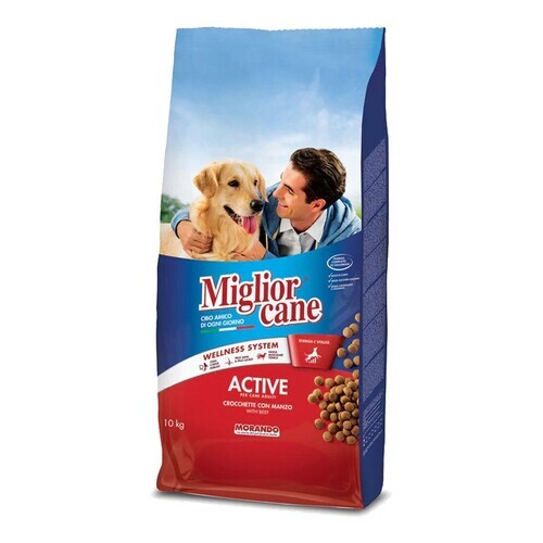MIGLIOR CANE ACTIVE CROCCHETTE CON MANZO 10KG