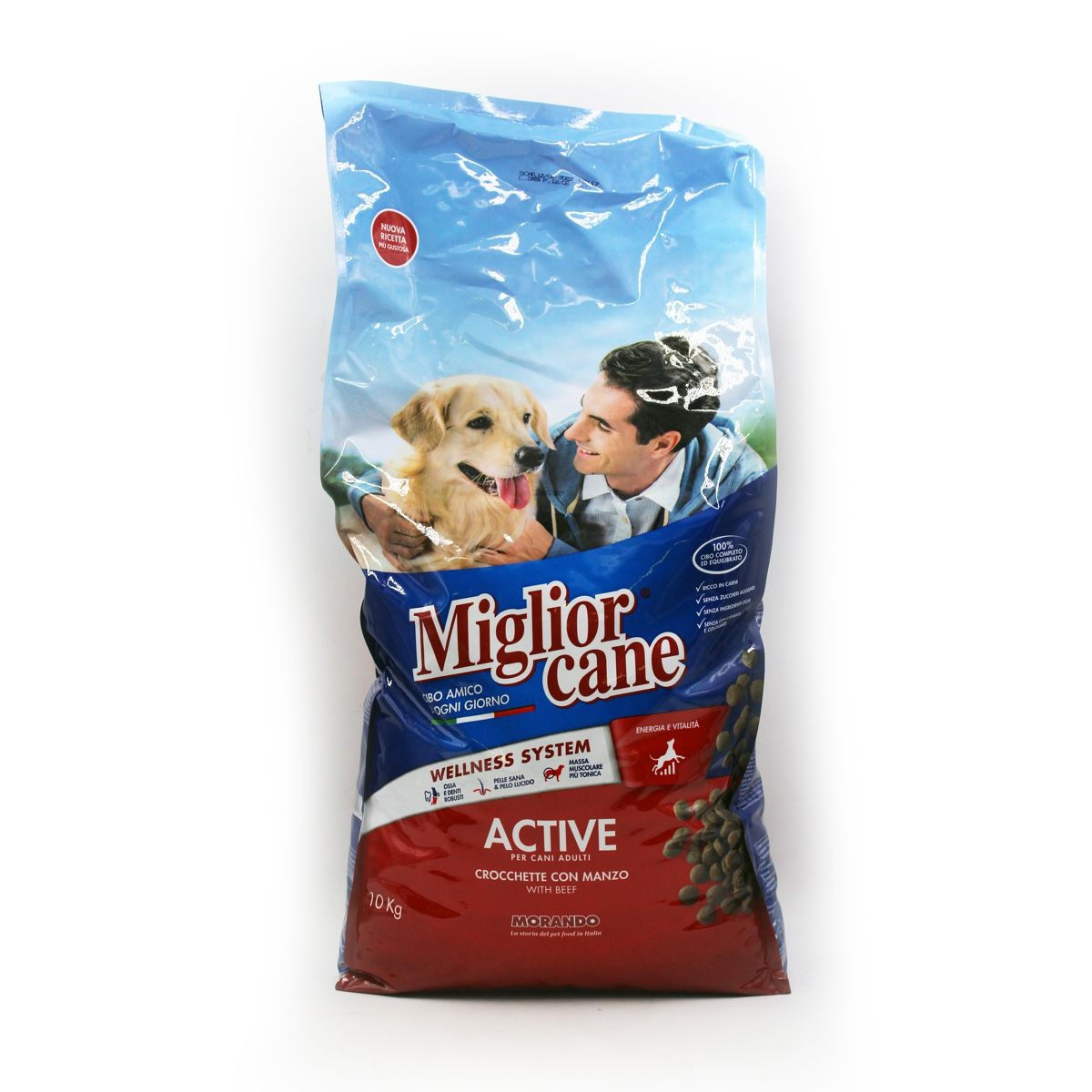 Morando Miglior Cane Active Crocchette con Manzo, Sacco 10kg