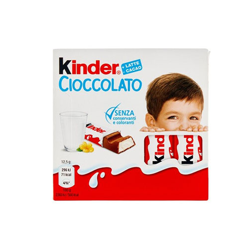 KINDER CIOCCOLATO 4 PEZZI
