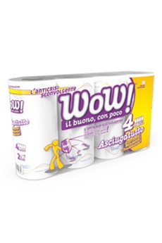 WOW ASCIUGATUTTO CASA, CONFEZIONE DA 4 ROTOLI