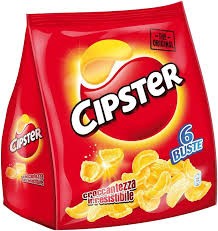 CIPSTER THE ORIGINAL CHIPS DI PATATE CROCCANTI MULTIPACK 6 BUSTE 132GR