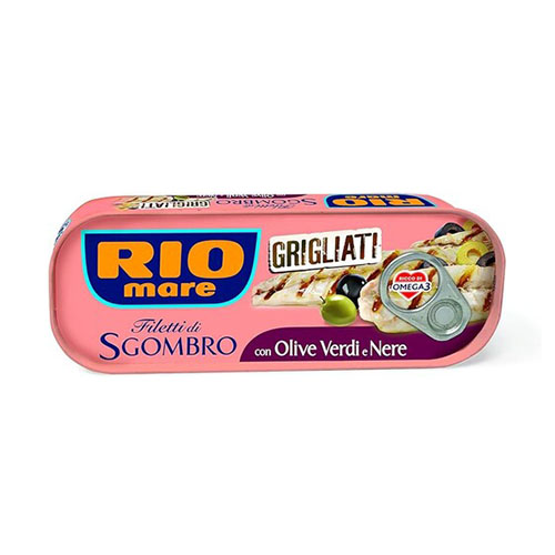RIO MARE GRIGLIATI FILETTI DI SGOMBRO ALLE OLIVE VERDI E NERE 120GR