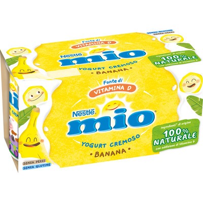 &NBSP NESTLE MIO YOGURT CREMOSO SENZA PEZZI GUSTO BANANA,CONFEZIONE DA 2X125GR
