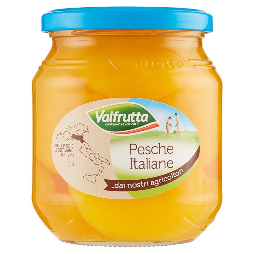 VALFRUTTA PESCHE SCIROPPATE IN VETRO 580GR
