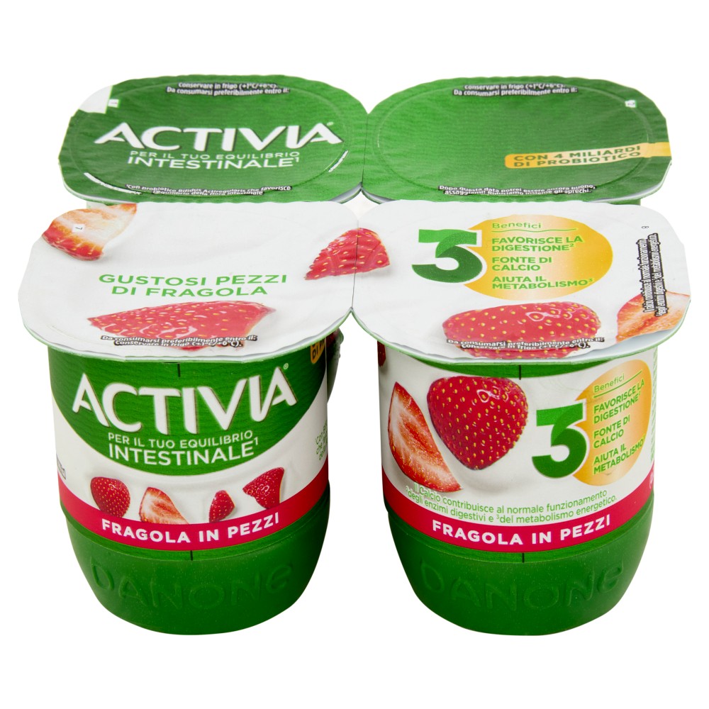 ACTIVIA YOGURT FRAGOLA IN PEZZI GR125X4