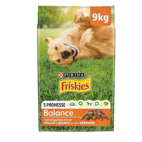 FRISKIES CROCCHETTE CANE BALANCE CON POLLO, MANZO E VERDURE 4KG